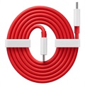 OnePlus Warp Charge USB Type -C Cable 5481100047 - 1m (Otevřená krabice - Hromadně) - červená / bílá