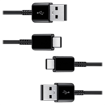 Kabel Samsung USB-A / USB-C EP-DG930MBEGWW-2 PCS. - Černá