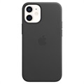 iPhone 12 Mini Apple Leather pouzdro s Magsafe MHKA3ZM/A - BLACK