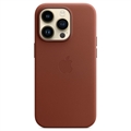 iPhone 14 Pro Apple Kožené Pouzdro s MagSafe MPPK3ZM/A - Umber