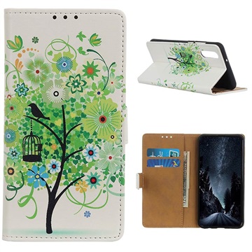 Glam Series Sony Xperia 5 II peněženka - kvetoucí strom / zelená