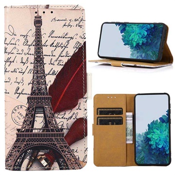 Série Glam Huawei Nova 8i/Honor 50 Lite Wallet Case - Eiffelova věž
