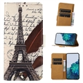 Glam Series Samsung Galaxy A14 Pouzdro na Peněženku - Eiffelova Věž