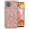 Série Glitter Samsung Galaxy A42 5G Hybrid Case - Rose Gold