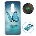 Světelný pouzdro OnePlus 6 TPU - modrý motýl