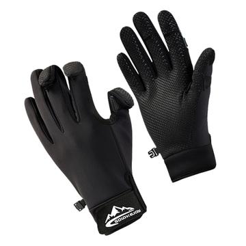 Golovejoy DB68 Fishing Gloves with Flip-Fingers & Non-Slip Grip - XL - Black
