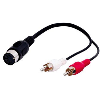 Goobay 5 Pin DIN /2x RCA kabelový adaptér - 0,2 m
