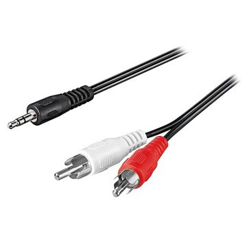 Cirkulovaný adaptér zvukového kabelu 3,5 mm / 2 x RCA - 1,5 m