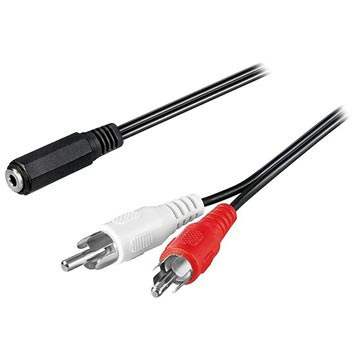 Goobay 3,5mm samice / 2x RCA mužský zvukový kabel - 1,4 m