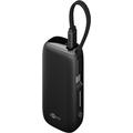 Goobay 5000mAh Power Bank with Built-In USB-C Cable - 20W - Black