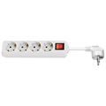 Goobay AC Power Strip se spínačem - 4 x zásuvka EU - 1,5 m - bílá