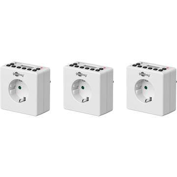 Goobay Digital Timer Socket 16A - 3-pack - White