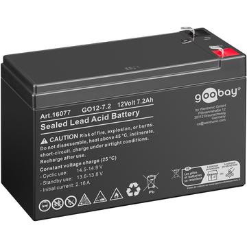 Goobay GO12-7.2 12V Lead Battery - 7200mAh