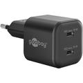 Goobay Nano GaN Dual USB-C PD Fast Charger 35W - Black