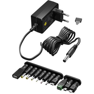 Goobay Universal Power Supply with 11 Interchangeable Adapters - 3-12V