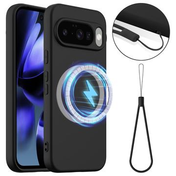 Tekuté silikonové pouzdro pro Google Pixel 10 – kompatibilní s MagSafe – Černé