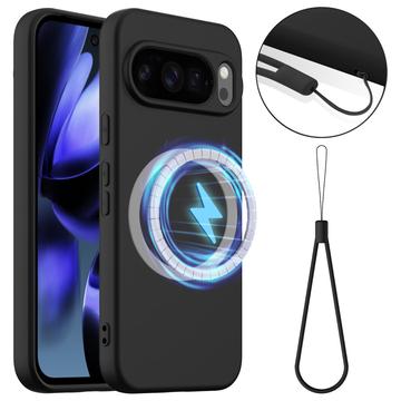Tekuté silikonové pouzdro pro Google Pixel 10 Pro – kompatibilní s MagSafe – Černé