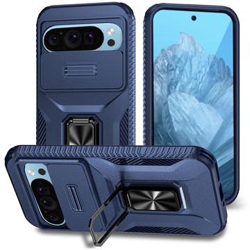 Google Pixel 9/9 Pro Rotary Ring Hybrid Case with Camera Shield - Blue