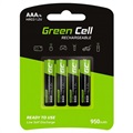Zelené buňky HR03 dobíjecí baterie AAA - 950 mAh - 1x4