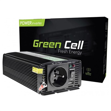 Střídač napětí Green Cell Inv04 - 24V -230V - 500 W/1000W