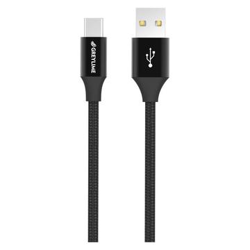 Pletený Kabel USB-A / USB-C GreyLime - 1m