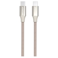 Pletený Kabel USB-C / USB-C GreyLime - 2 m - Béžový