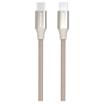 Pletený Kabel USB-C / USB-C GreyLime - 2 m - Béžový