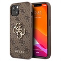 Hádejte 4G Big Metal Logo IPhone 13 Hybrid Case - Brown