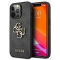 Hádejte 4G Big Metal Logo iPhone 13 Pro Hybrid Case - Black