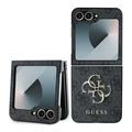Samsung Galaxy Z Flip6/Z Flip7 FE Guess 4G Big Metal Logo Hybrid Case - Black