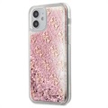 Hádejte 4G Liquid Glitter iPhone 12 Mini Hybrid Case - Pink