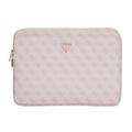 Guess 4G Zipper Pocket Triangle Logo Laptop Sleeve - 14" - Pink