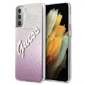 Hádej grientientní skript Gritlent Samsung Galaxy S21+ 5G pouzdro - růžový