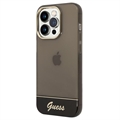 Guess Translucent iPhone 14 Pro Hybrid Case - Black
