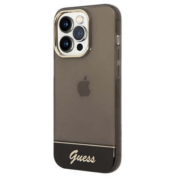 Guess Translucent iPhone 14 Pro Hybrid Case - Black