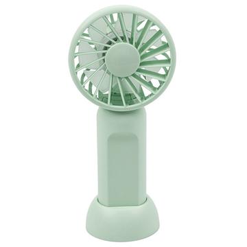 HL007 Mini Handheld Fan with with 3 Speeds - Green