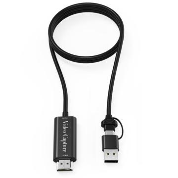Karta pro Zachycení Videa Full HD HDMI / USB & Type-C HU-12 - 2m