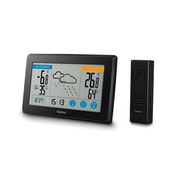 Hama Touch Weather Station with Wireless Outdoor Sensor - Black