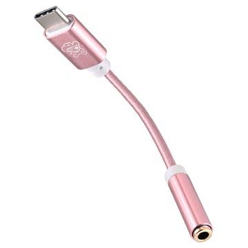 Hat Prince USB 3.1 Type -C / 3,5 mm zvukový adaptér - růžové zlato