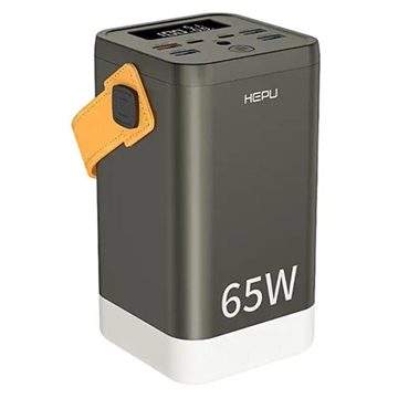 Hepu XXL HP211 60000mAh Power Bank with 2xUSB-C PD, 4xUSB-A - 65W - Black
