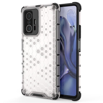 Xiaomi 11T/11T Pro Honeycomb Armored Hybridní Pouzdro - Průhledný