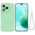 Honor 400 Lite Liquid Silicone Case with Hand Strap - Green