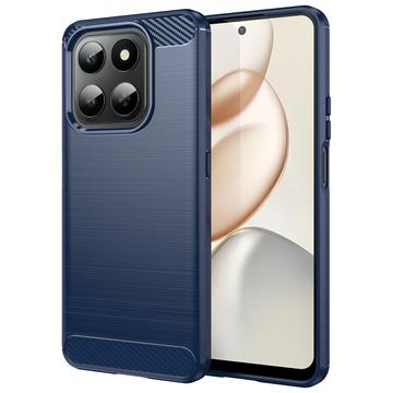 Honor 400 Smart/X7d 4G Brushed TPU Case - Carbon Fiber - Blue
