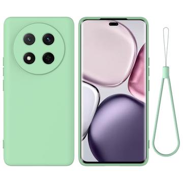 Honor X60 Pro/X9c/Magic7 Lite Liquid Silicone Case with Hand Strap - Green