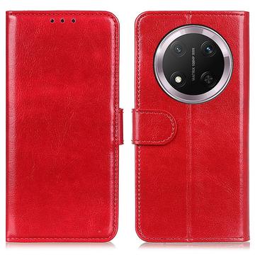 Honor X60 Pro/X9c/Magic7 Lite Wallet Case with Magnetic Closure - Red