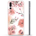 Pouzdro TPU Huawei P20 Pro - Růžové květy