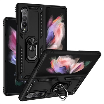 Samsung Galaxy Z Fold3 5g Hybrid pouzdro s kovovým stonkem - černá