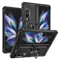 Samsung Galaxy Z Fold4 Hybridní Pouzdro s Kovovým Stonkem - Černá
