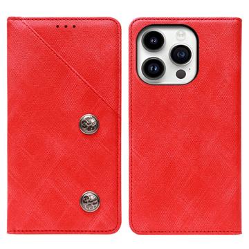 Idewei iPhone 14 Pro Retro Peněženka - Červené