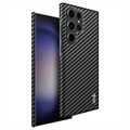 Potažené Pouzdro Imak Ruiyi Samsung Galaxy S23 Ultra 5G - Uhlíkové Vlákno - Černé